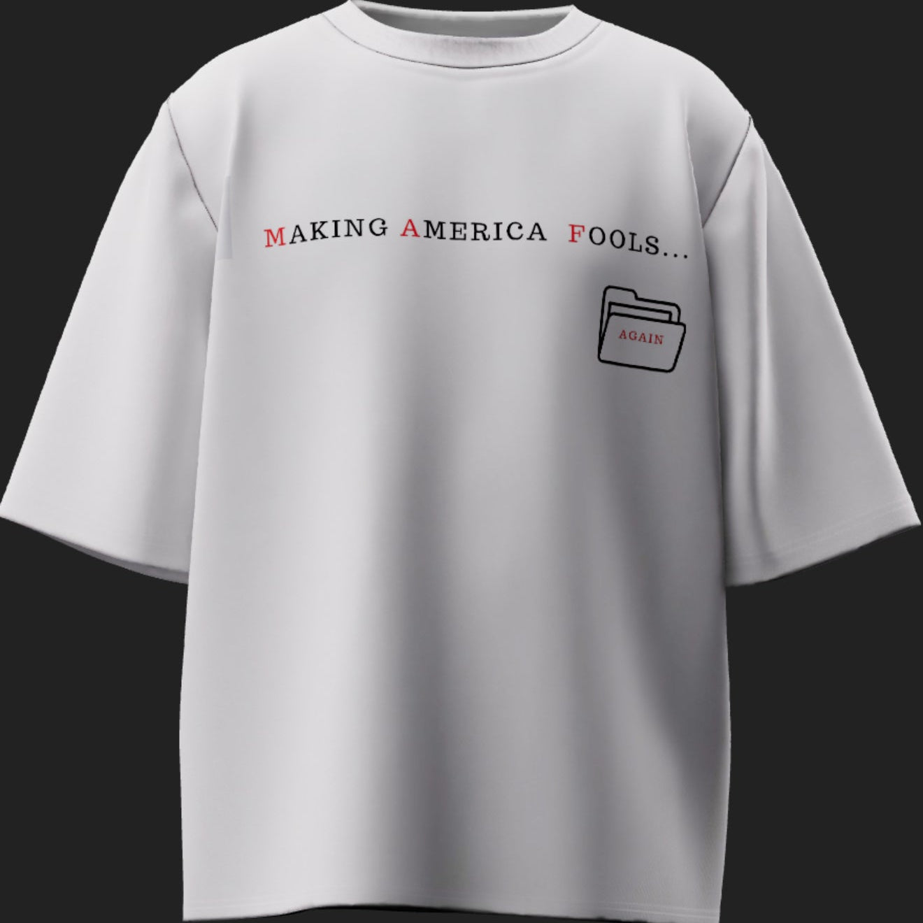 "MAF...A" embroidered unisex T shirt