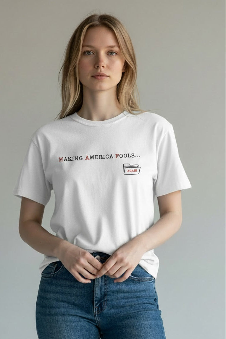 "MAF...A" embroidered unisex T shirt