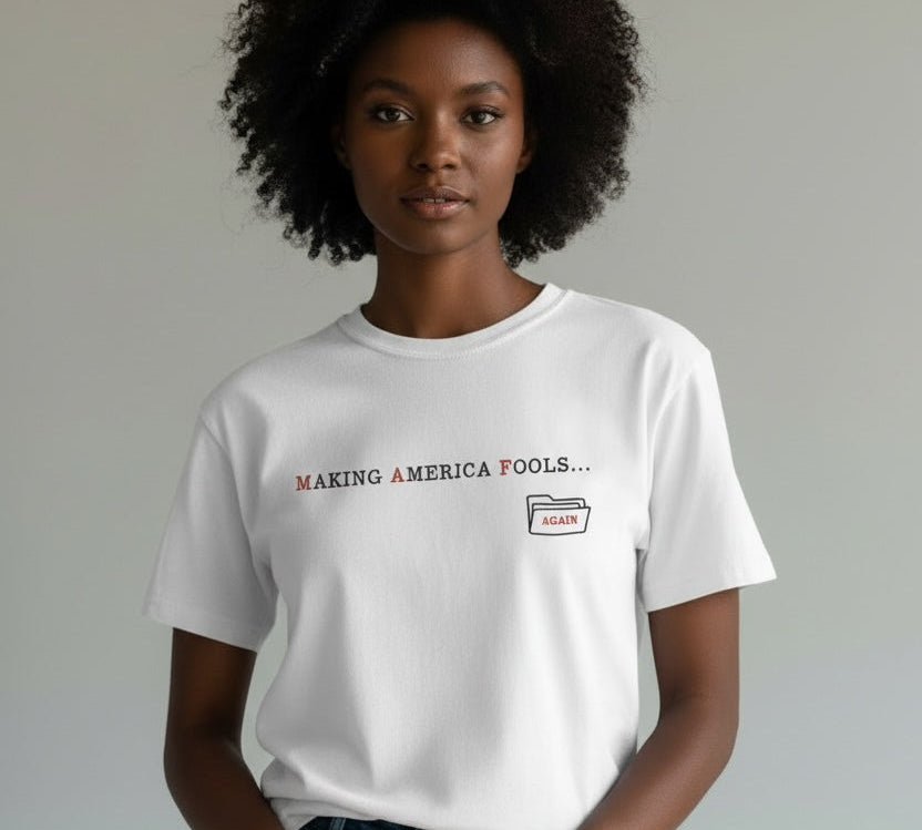 "MAF...A" embroidered unisex T shirt