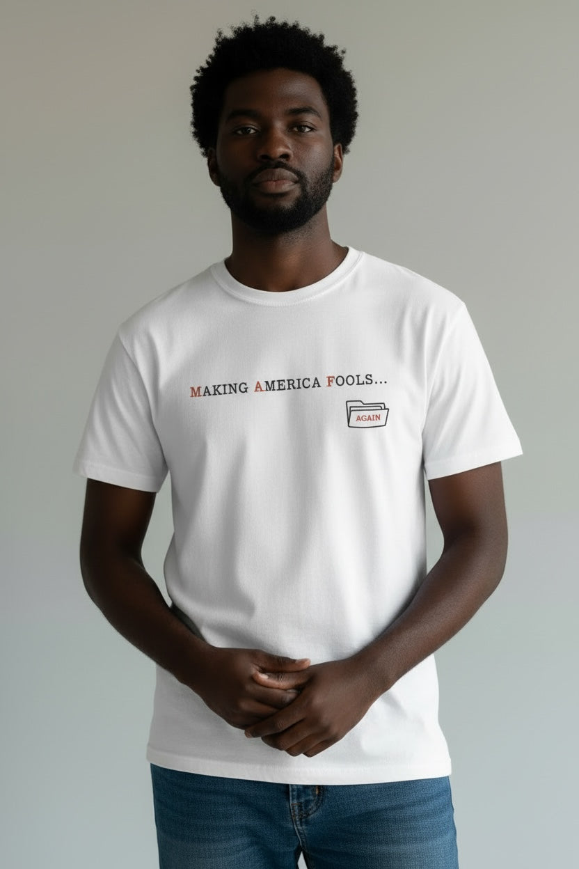 "MAF...A" embroidered unisex T shirt